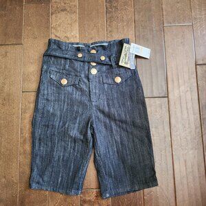 Vintage Rocawear Women's Heathered Button Belt Strap Denim Shorts - NWT - Size 7